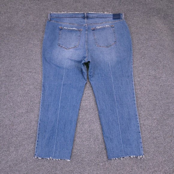 NWT Abercrombie Fitch Ankle Straight Ultra High Rise Jean Sz 24R (48x27) Stretch - Picture 3 of 13